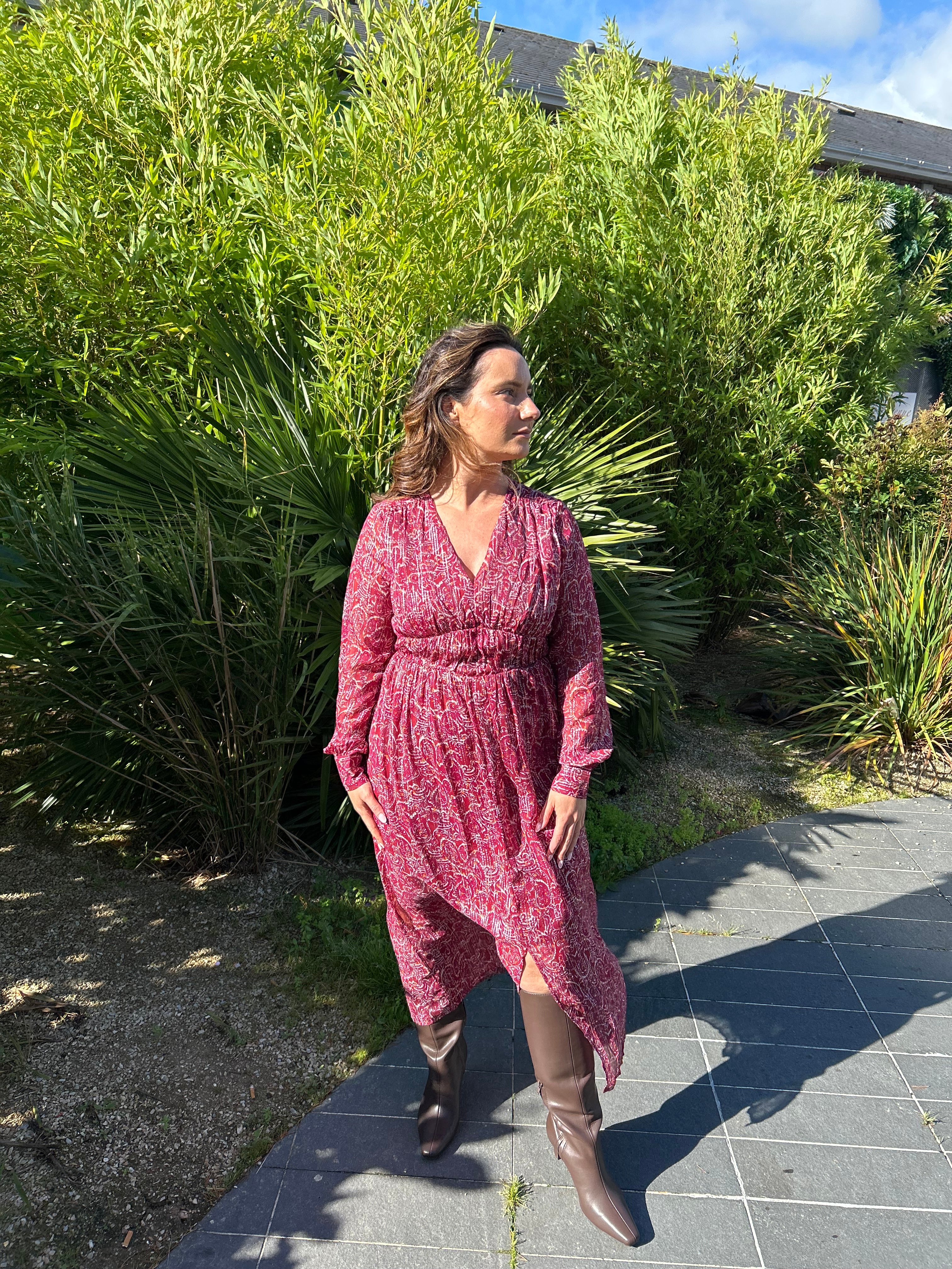 VIGANZA Midi Dress - Boysenberry